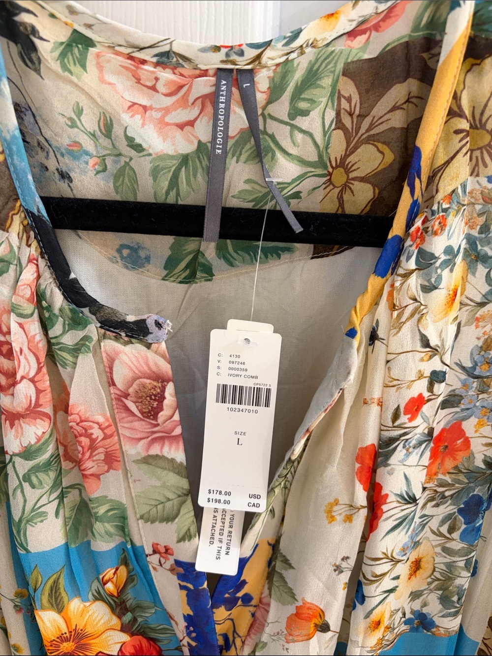 NWT Anthropologie Somerset Floral Chiffon Edition Maxi Dress Size L - Picture 12 of 15